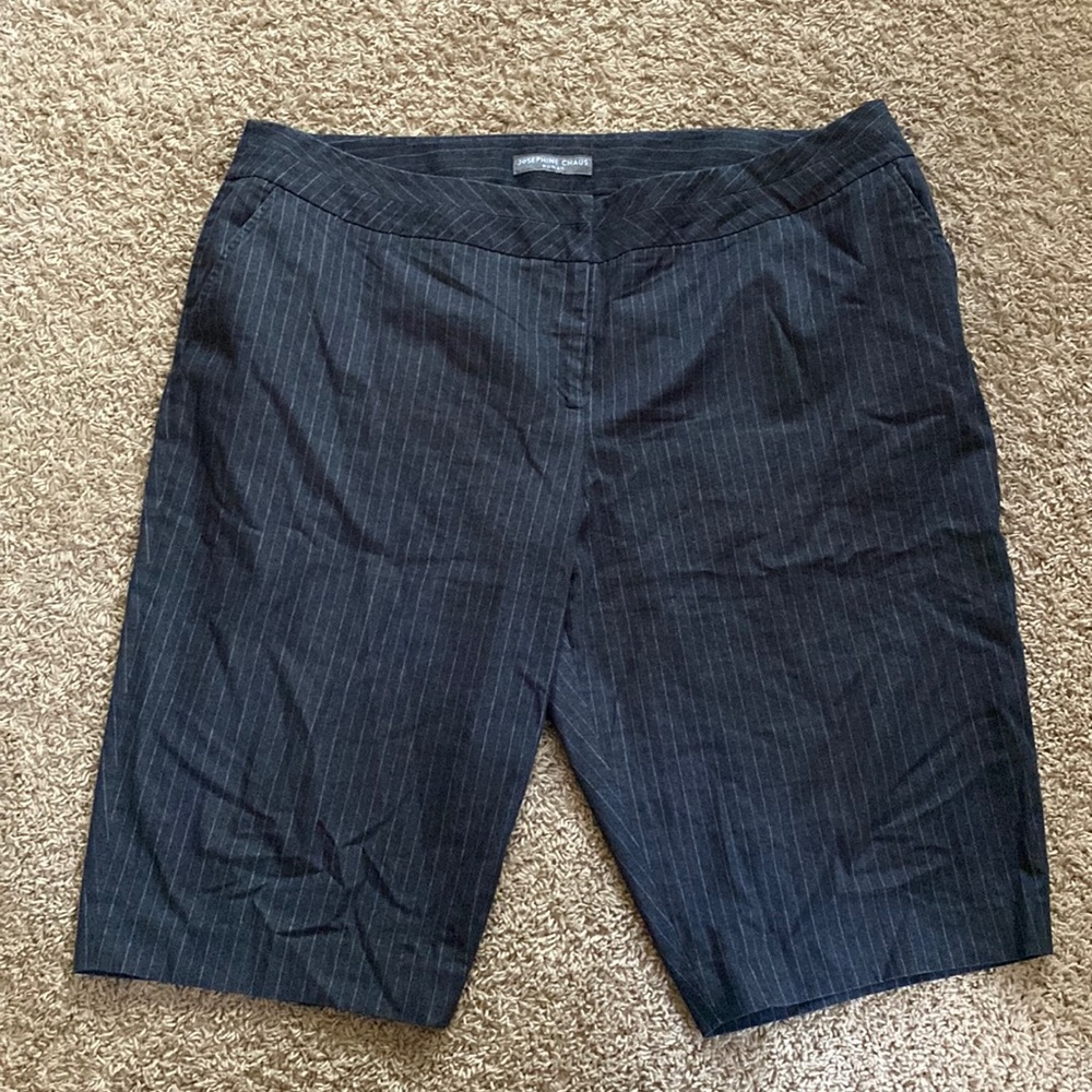 Plus Size Pinstripe Dress Shorts